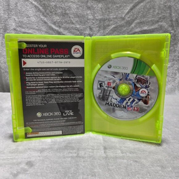 Madden NFL 13 Xbox 360 Calvin Johnson Cover Pre Owned Minimum to No‎ Scratches - Picture 3 of 3